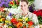 Female florist in flower shop