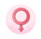 Female gender color flat icon. Sign for web page, mobile app, banner, social media, button, logo. Pictograms user interface.