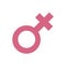 Female gender color icon. Symbol, logo illustration for mobile concept and web design.