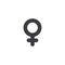 Female gender icon, Vector icon. Women symbol. Girl sign. Sex symbol. Toilet print