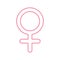 Female gender line style icon vector design