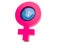 Female gender symbol with compass