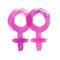 Female gender symbol of homosexuality