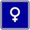 Female gender symbol vector sign