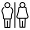 Female gender toilet icon outline vector. Wc restroom