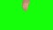 Female hand in black jacket is performing 4x swipe left, right, double at tablet screen gesture. Chromakey