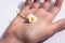 Female hand with chamomile. The concept of love, declarations of love to yourself