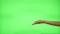 Female hand gestures on green screen: clapping, thumbs up, pointing, countdown to five, ok, presenting