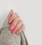 female hand nail beautiful sweater, fashion professional manicure