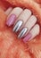 Female hand nails beautiful manicure  color