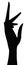 Female hand silhouette