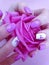 female hands beautiful manicure rose elegant flower delicate lifestyle