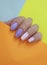 Female hands beautiful manicure vintage  romance  design summer fashionable stylish modern