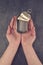 Female Hands Holding Open Empty Sardine Fish Tin Can