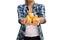 Female hands holding pears