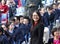 Female head teacher smiling in adult ceremony, adobe rgb