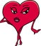 Female heart cartoon character