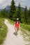 Female hiker in the austrian alps