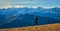 Female Hiker enjoying Mountain View