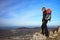 Female Hiker lookout