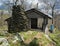 Female Hiker at an Old Appalachian Trail Shelter