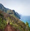 Female Hikers on Kalalau Trail Kauai