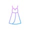 Female home dress outline icon. Homewear and sleepwear. Baby doll style. Isolated vector illustration