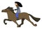 Female horse rider, illustration, vector