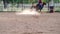 Female Horseback Rider Competing In A Barrel Racing Event At An Australian Rodeo