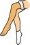 Female hosiery. Icon for design