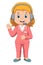 female host and event presenter cartoon character