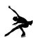 Female ice skating silhouette