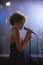 Female Jazz Singer On Stage