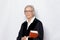 Female judge magistrate black gown
