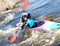 Female kayaker