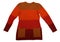 Female knitted orange sweater. Isolate on white