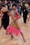 Female latin dancer dancing during competition