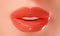 Female lips, close-up. Realistic lips, 3d render. Pink sexy lips