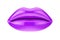 Female Lips with Purple Lipstick in Kiss Gesture. 3d Rendering