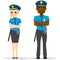 Female And Male Police Officers