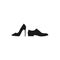 Female and male shoes vector isolated icon set.