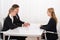 Female Manager Interviewing An Applicant