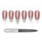 Female manicure. Set kinds of nails. Nail forms. Fashion nail shape. Icons nail shape. Collection of kinds of nails. Fashion