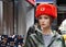 Female mannequin in a souvenir red Russian military cap