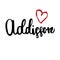 Female name drawn by brush. Hand drawn vector girl name Addison