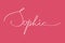 Female name Sophia. Girlâ€™s name Handwritten lettering calligraphy typescript