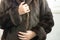 Female natural mink coat