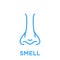 Female nose smell icon