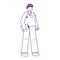 Female nurse staff character worker medical isolated design