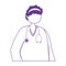 Female nurse staff character worker medical isolated design